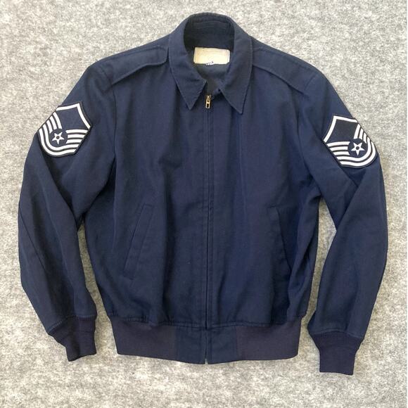 Military Jacket US Air Force wool USAF Mens 44R Missing Liner Vest Full Zip - Picture 1 of 6